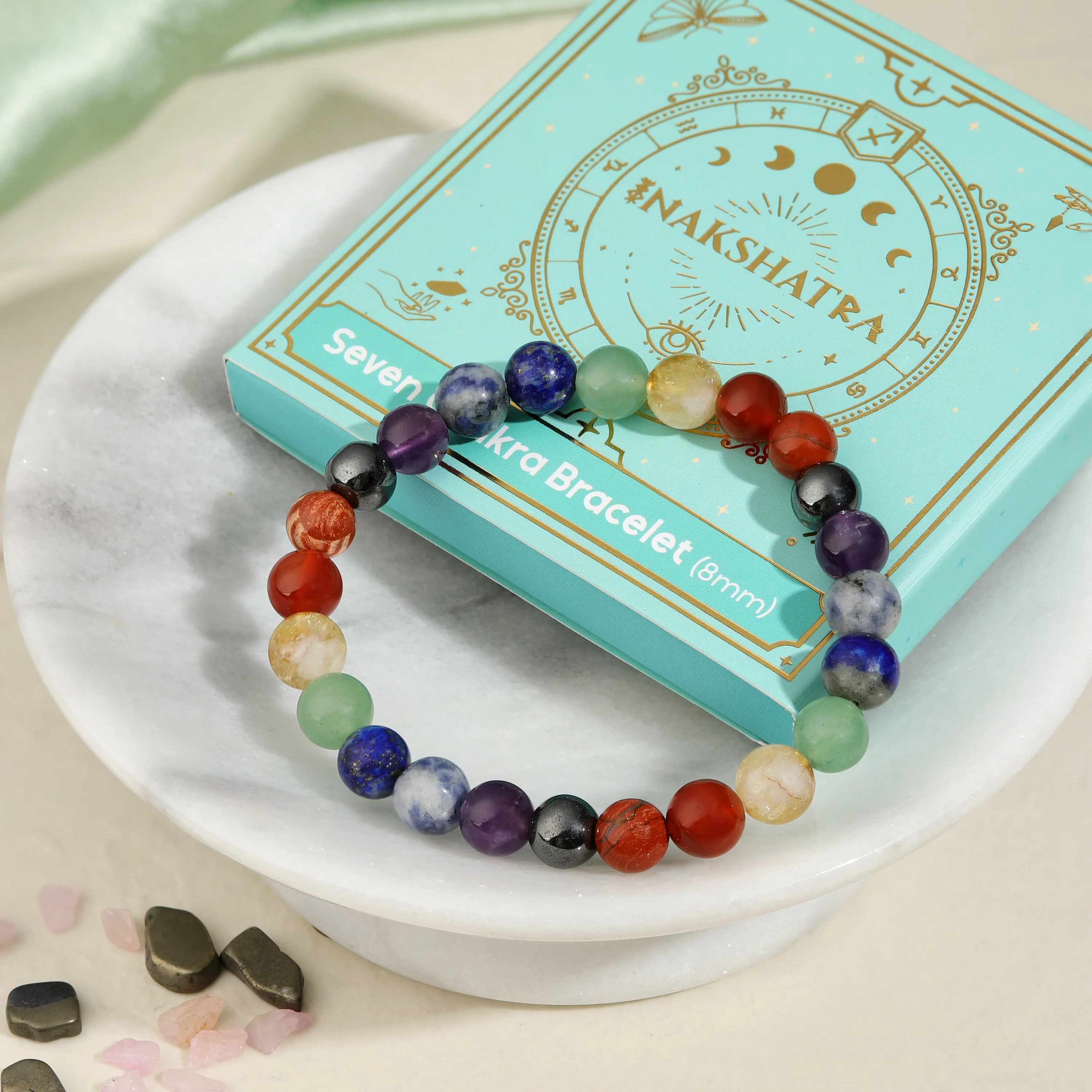 Seven Chakra Crystal Bracelet 8 mm