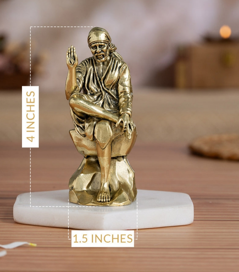 Brass Shirdi Sai Baba Statue   (7)