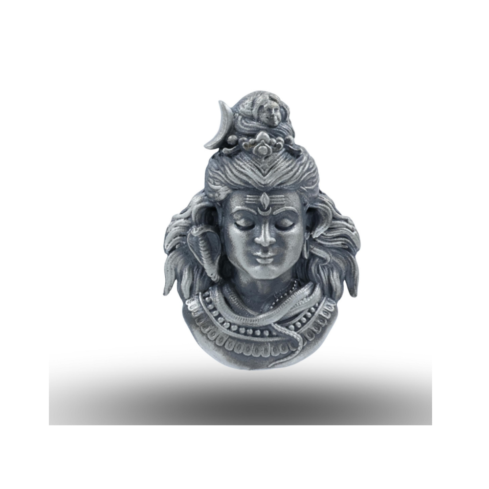 SILVER LORD SHIVA BROOCH