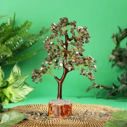 Pyrite Crystal Tree | 300 Beads Pyrite Crystal Tree for Gifting 10 Inch | 490 g