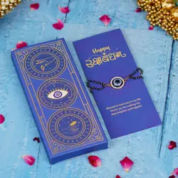 Evil Eye and Black Beads Rakhi Sale Price