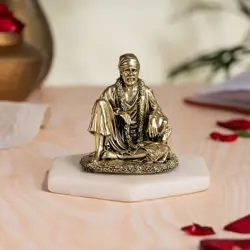 Sitting Brass Sai Baba Murti