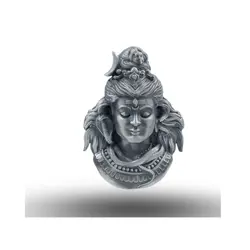 SILVER LORD SHIVA BROOCH